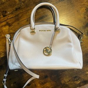 Michael Kors Pink Leather Satchel Purse Crossbody Bag RARE!